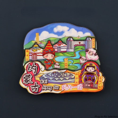 Vol.1-Chic wooden refrigerator magnets souvenirs from China's cities