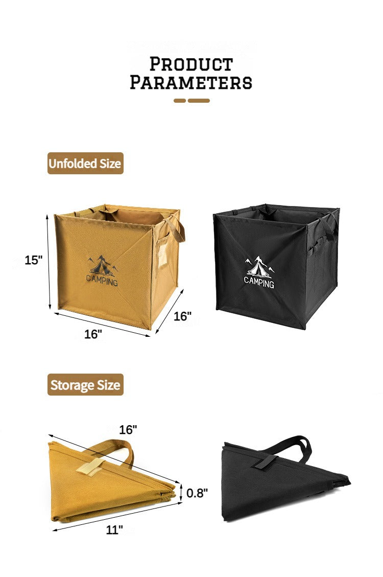 "Little Triangle" Collapsible Trash Can Large Capacity Tactical Storage Bag