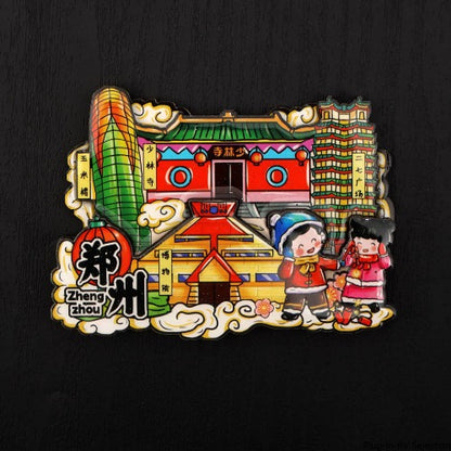 Vol.1-Chic wooden refrigerator magnets souvenirs from China's cities