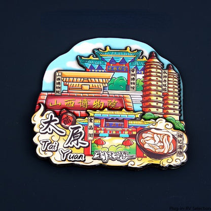 Vol.1-Chic wooden refrigerator magnets souvenirs from China's cities