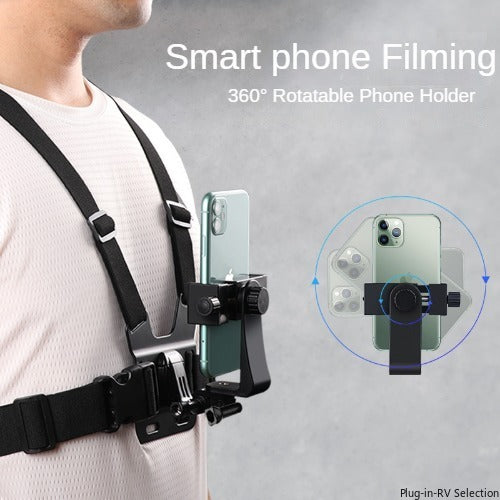 Mobile Phone/Action Cam Chest Mount Harness Strap