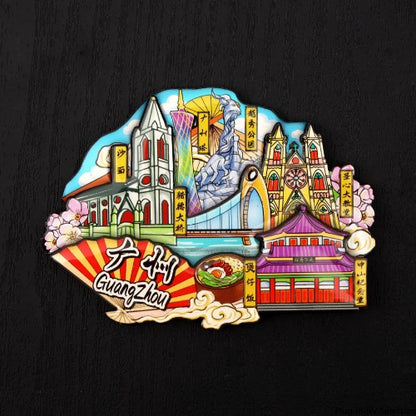 Vol.1-Chic wooden refrigerator magnets souvenirs from China's cities