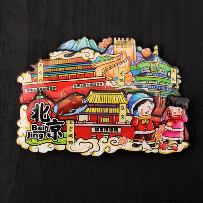 Vol.1-Chic wooden refrigerator magnets souvenirs from China's cities