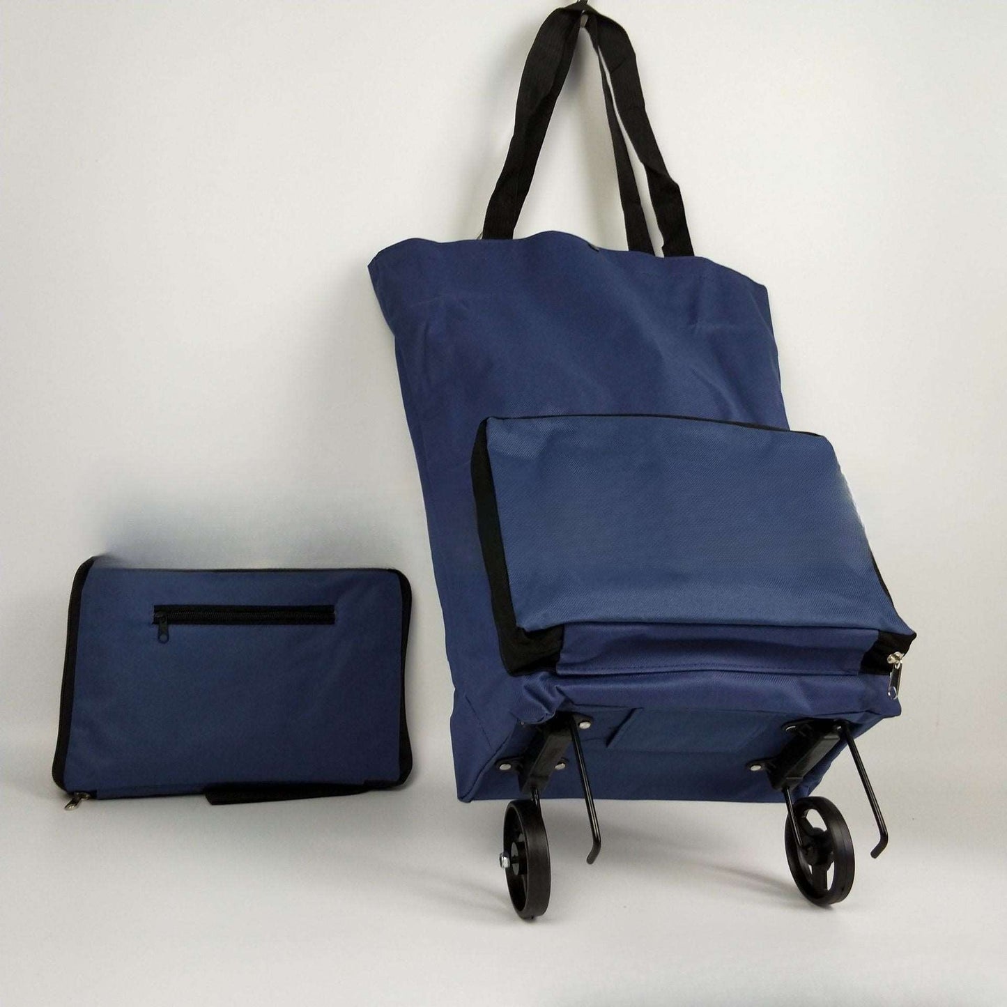 Oxford cloth portable shopping luggage bag with wheels