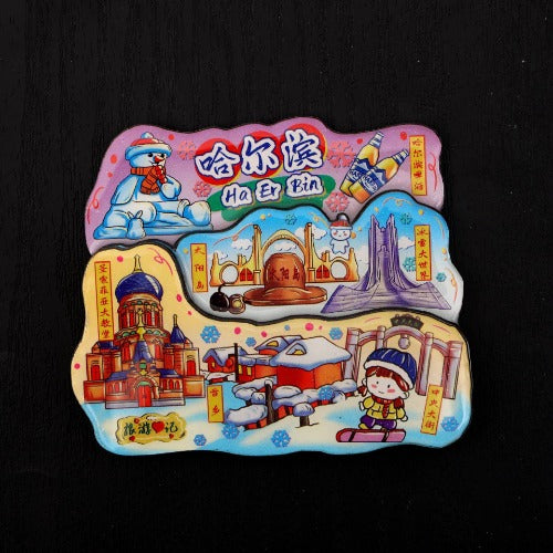 Vol.1-Chic wooden refrigerator magnets souvenirs from China's cities