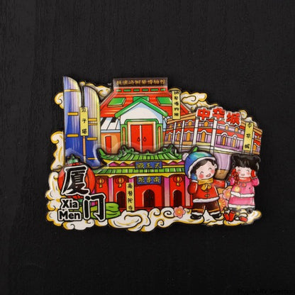 Vol.1-Chic wooden refrigerator magnets souvenirs from China's cities