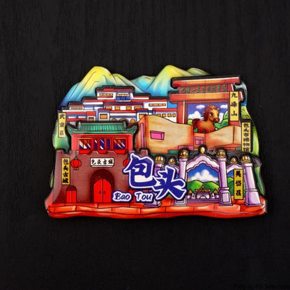 Vol.1-Chic wooden refrigerator magnets souvenirs from China's cities