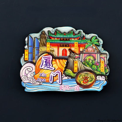 Vol.1-Chic wooden refrigerator magnets souvenirs from China's cities