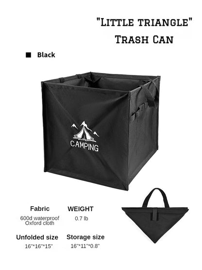 "Little Triangle" Collapsible Trash Can Large Capacity Tactical Storage Bag