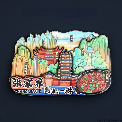 Vol.1-Chic wooden refrigerator magnets souvenirs from China's cities