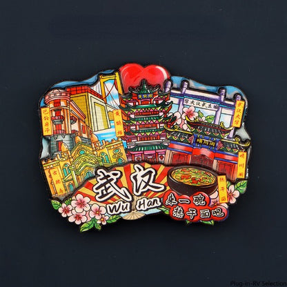 Vol.1-Chic wooden refrigerator magnets souvenirs from China's cities