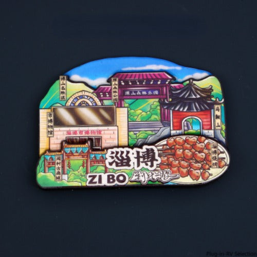 Vol.1-Chic wooden refrigerator magnets souvenirs from China's cities