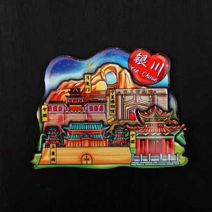 Vol.1-Chic wooden refrigerator magnets souvenirs from China's cities