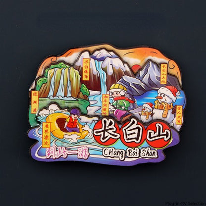 Vol.1-Chic wooden refrigerator magnets souvenirs from China's cities