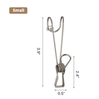 Stainless Steel Long Tail Curved Elastic Hook Clip