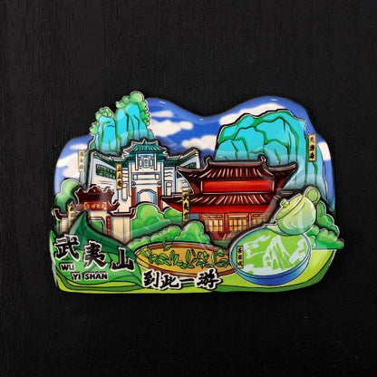 Vol.1-Chic wooden refrigerator magnets souvenirs from China's cities