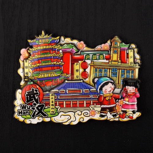 Vol.1-Chic wooden refrigerator magnets souvenirs from China's cities