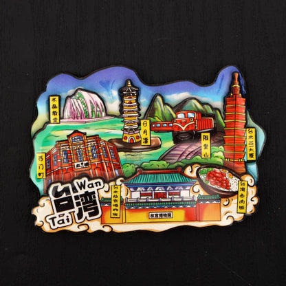 Vol.1-Chic wooden refrigerator magnets souvenirs from China's cities