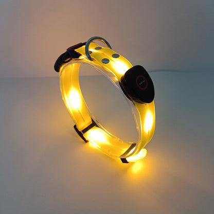 LED light up usb charging pet collar leash