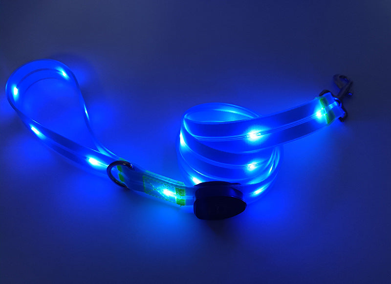 LED light up usb charging pet collar leash