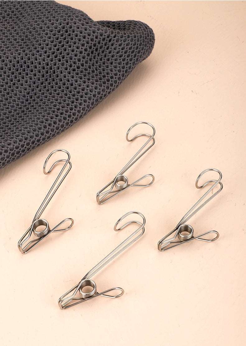 Stainless Steel Long Tail Curved Elastic Hook Clip