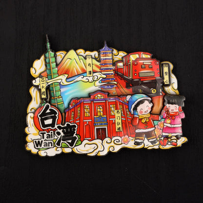 Vol.1-Chic wooden refrigerator magnets souvenirs from China's cities