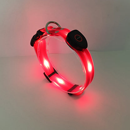 LED light up usb charging pet collar leash