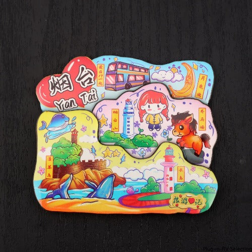 Vol.1-Chic wooden refrigerator magnets souvenirs from China's cities