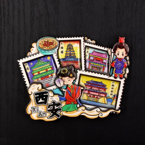 Vol.1-Chic wooden refrigerator magnets souvenirs from China's cities