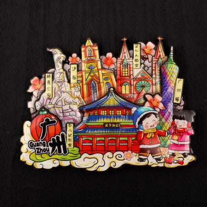 Vol.1-Chic wooden refrigerator magnets souvenirs from China's cities