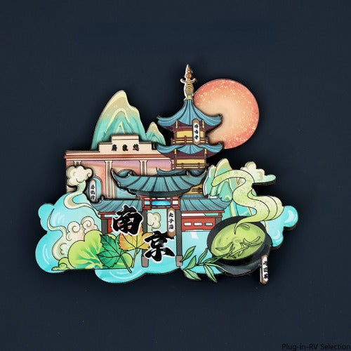 Vol.1-Chic wooden refrigerator magnets souvenirs from China's cities