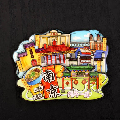 Vol.1-Chic wooden refrigerator magnets souvenirs from China's cities