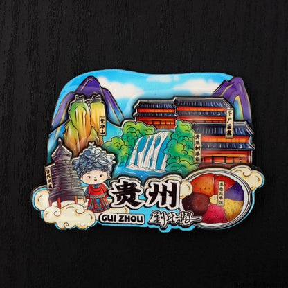 Vol.1-Chic wooden refrigerator magnets souvenirs from China's cities