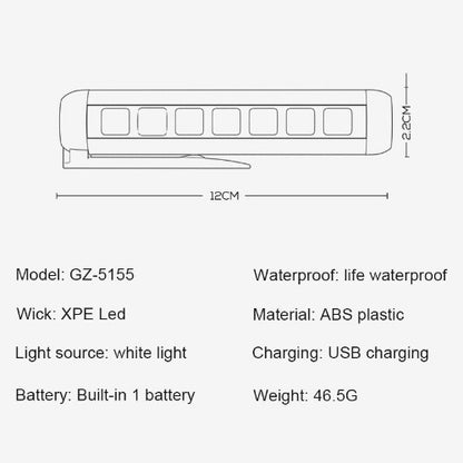 Super bright LED flashlight working lamp mini USB charging