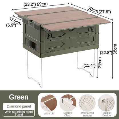 Foldable Camping Plastic Storage Bin