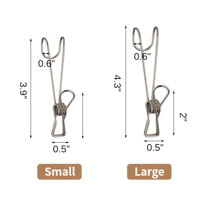 Stainless Steel Long Tail Curved Elastic Hook Clip