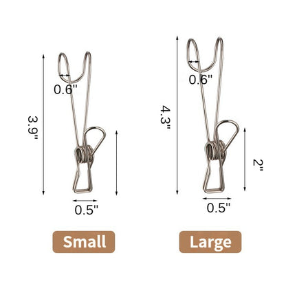 Stainless Steel Long Tail Curved Elastic Hook Clip