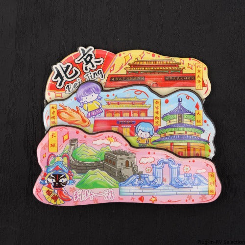 Vol.1-Chic wooden refrigerator magnets souvenirs from China's cities