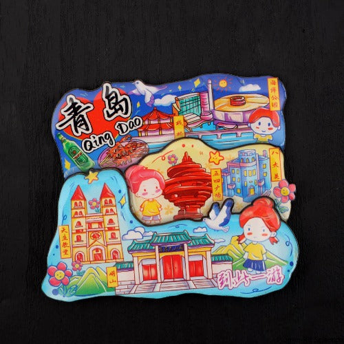 Vol.1-Chic wooden refrigerator magnets souvenirs from China's cities