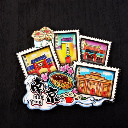 Vol.1-Chic wooden refrigerator magnets souvenirs from China's cities