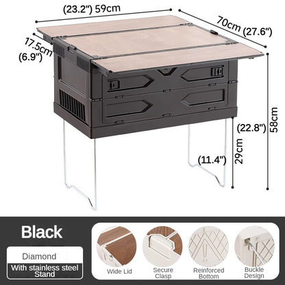 Foldable Camping Plastic Storage Bin