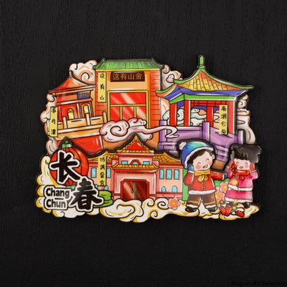 Vol.1-Chic wooden refrigerator magnets souvenirs from China's cities