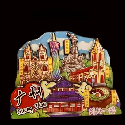 Vol.1-Chic wooden refrigerator magnets souvenirs from China's cities